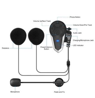 BT Intercomunicador para Moto FM Radio