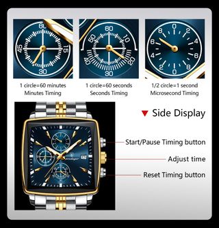 Reloj POEDAGAR Hombre Oro y Plata