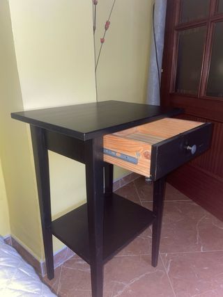 Mueble de entrada negro madera