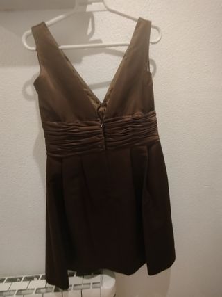 Vestido de fiesta marrón