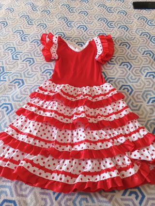 Traje de flamenca niña talla 6