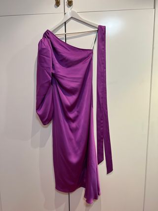 Vestido de fiesta color buganvilla 