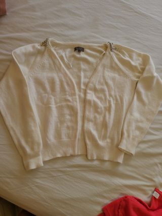 Chaqueta de punto ZENDRA blanca talla S