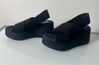 Sandalias cuña Rapisardi negras talla 37