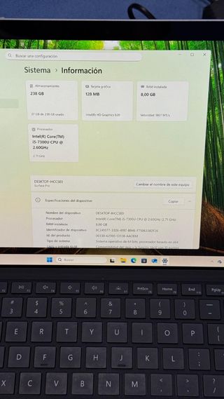 Microsoft Surface Pro 5 Wifi+celular 256Gb/8Gb