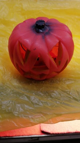 5 Zucche Halloween, Vaso Nero e Candela nera