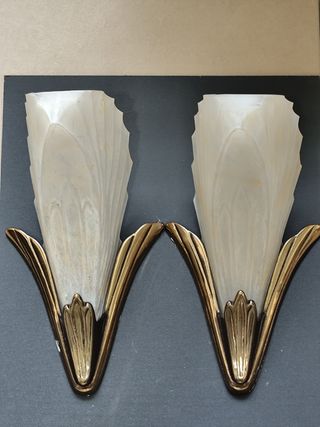 Apliques de pared bronce y cristal