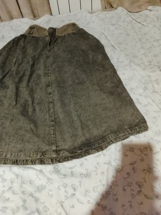 Falda larga vaquera marrón Talla M