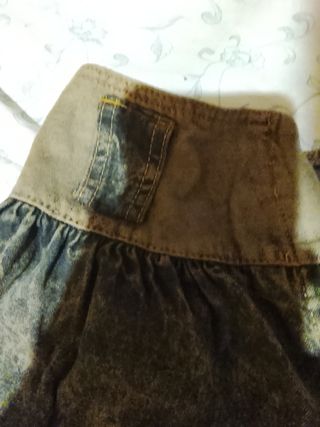 Falda larga vaquera marrón Talla M