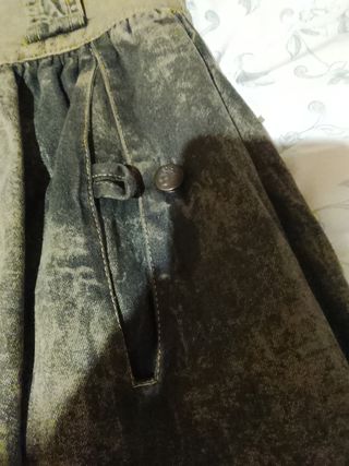 Falda larga vaquera marrón Talla M
