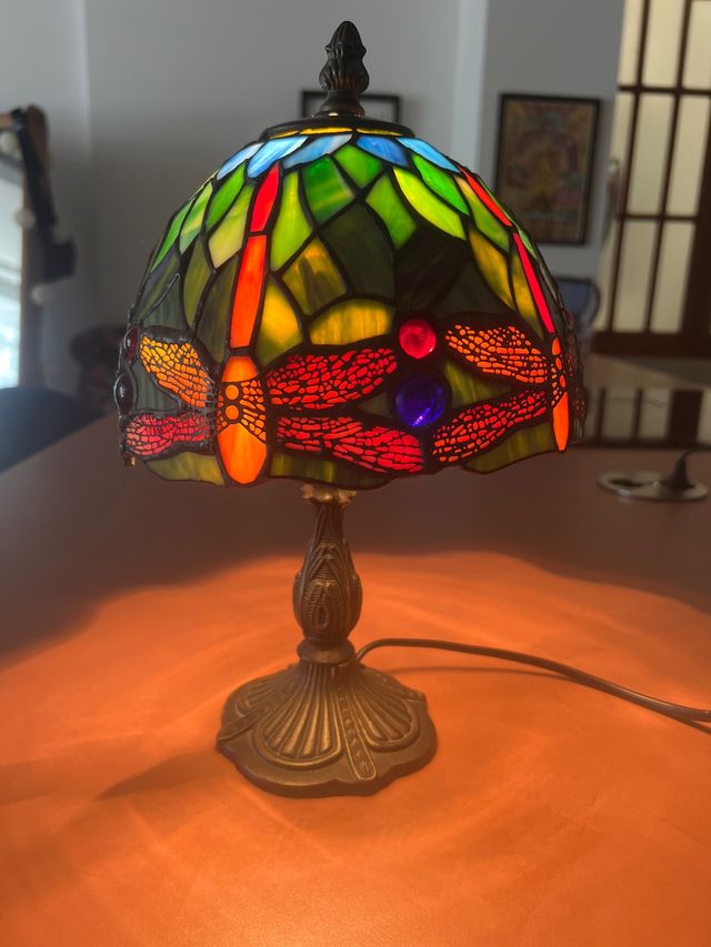 Lámpara Tiffany Vidriera Dragones