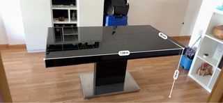 Mesa Comedor Moderna Cristal Negra