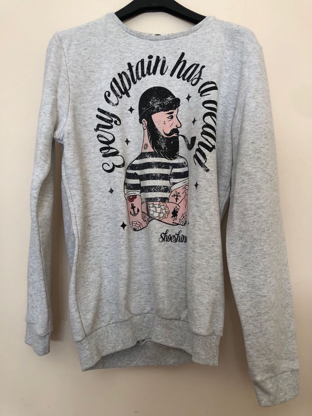 Felpa girocollo con stampa captain