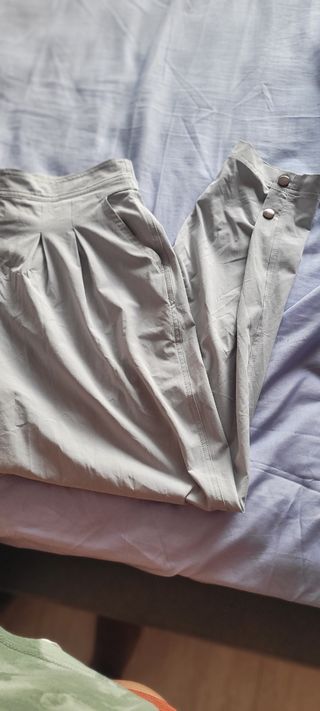 Pantalón de verano de mujer beige/gris