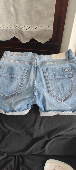 Jeans corti donna blu 5 tasche