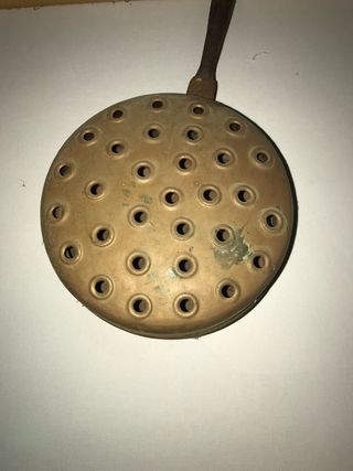 Scaldaletto in rame con manico in ferro