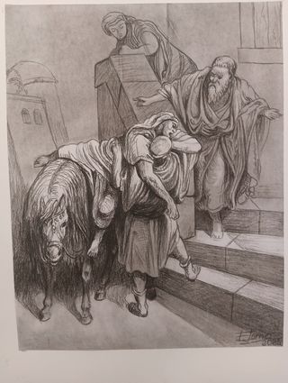 Dibujo El hijo pródigo Gustavo Doré