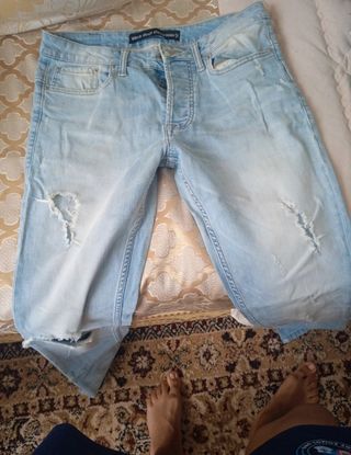 Pantalones vaqueros rotos Denim Co azul