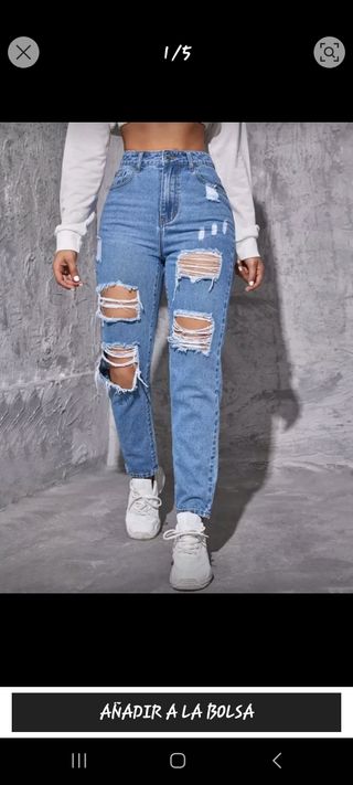 Vaqueros rotos mujer