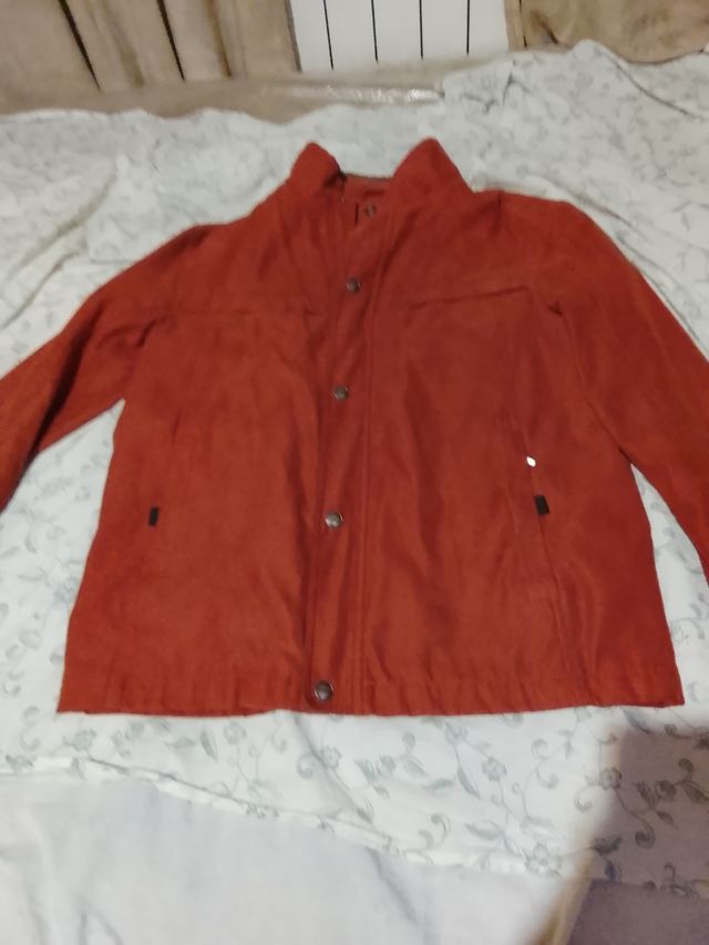 Cazadora antelina naranja L