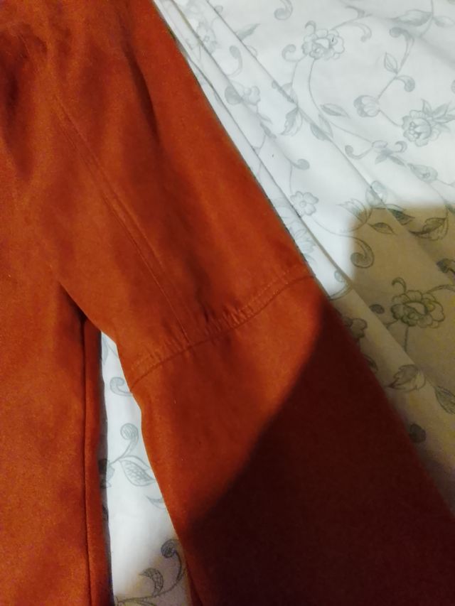 Cazadora antelina naranja L