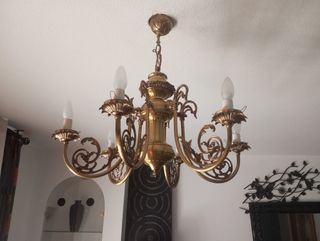 Lámpara de techo vintage dorada