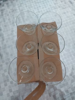 Coppette vetro nuove set 6