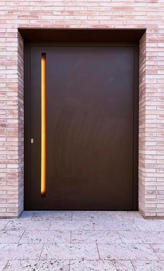 Puerta Aluminio Moderna con Luz LED