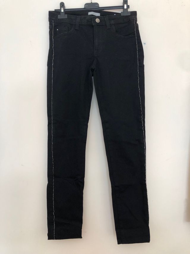Jeans neri con decoro laterale taglia 27