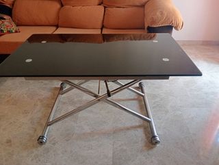 Mesa de salón moderna patas acero inox