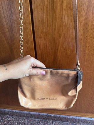 Bolso Bimba y Lola Beige y Dorado