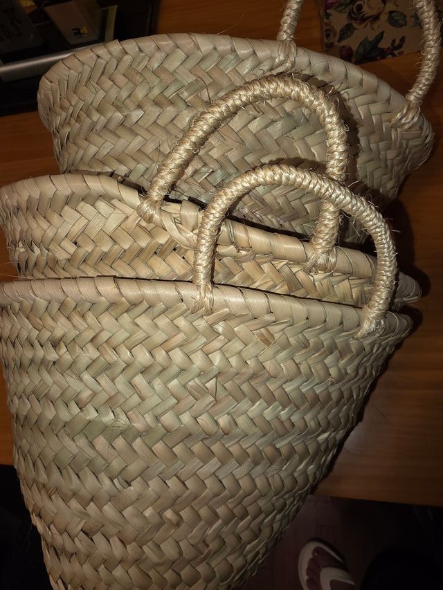 Cestos de paja ceremonia, ideal niñ@s.