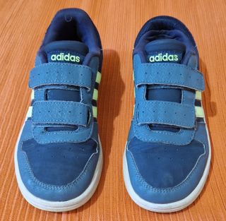 Adidas Scarpe Bambino Strappo Blu/Verde 35