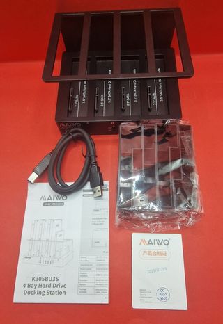 MAIWO Estación Acoplamiento HDD 4 Bahías SATA