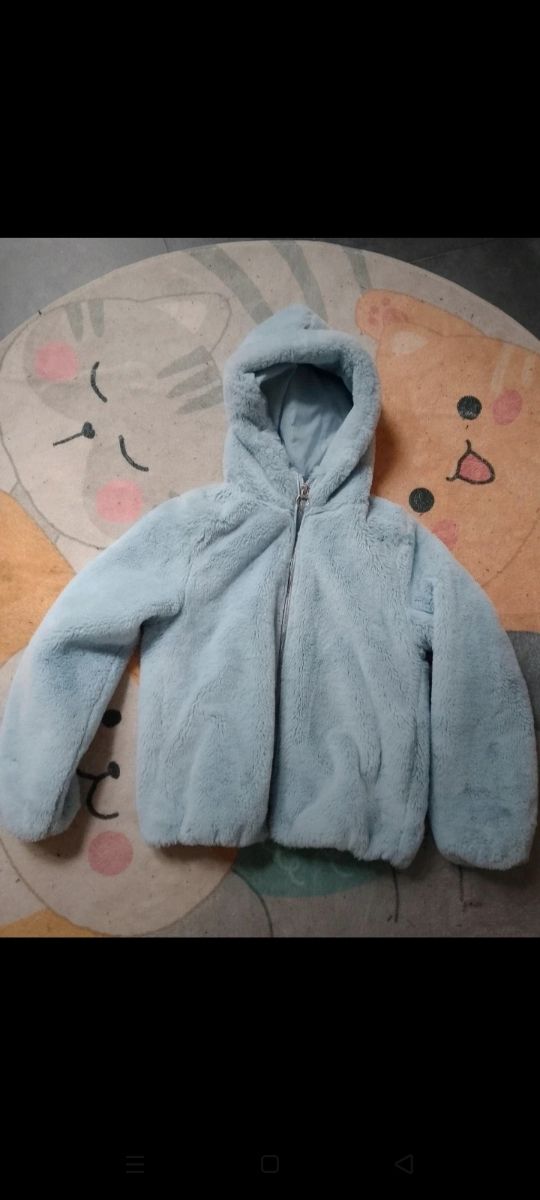 Pellicciotto bimba azzurro