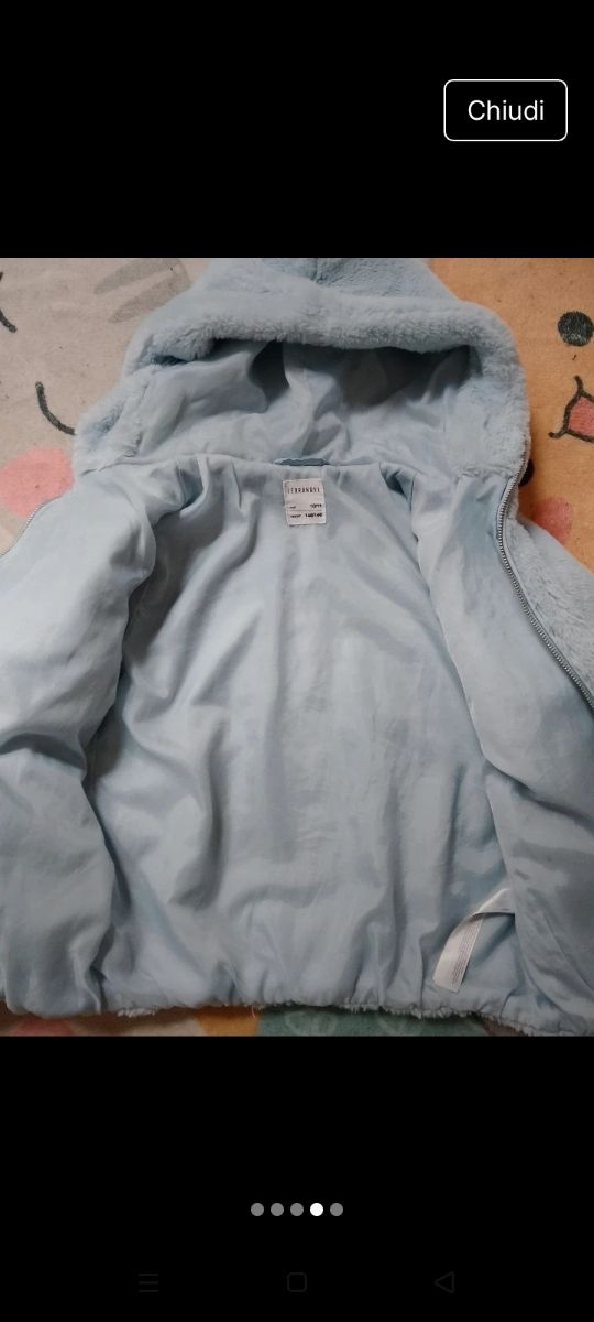 Pellicciotto bimba azzurro