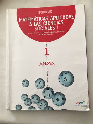 Matemáticas aplicadas a las Ciencias Sociales I.