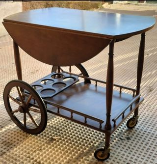 Carrito camarera vintage madera y metal