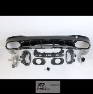 Difusor Trasero Mercedes W118 Look A35 Negro Brill
