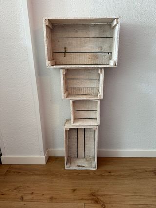 Cajas de madera decorativas blancas