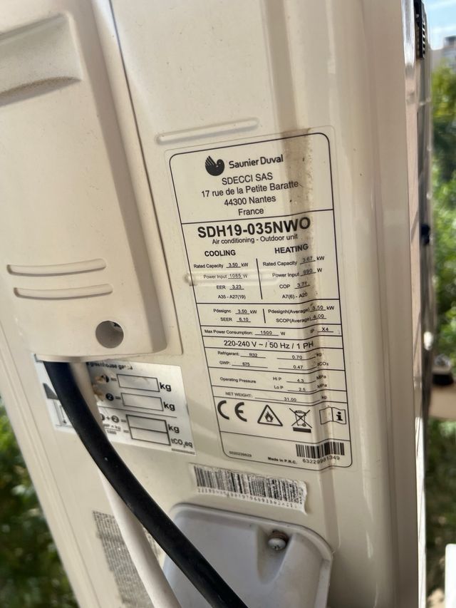 Aire Acondicionado Saunier Duval Blanco