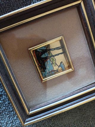 Quadretti legno foglio oro