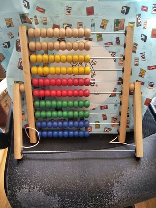Ábaco de madera educativo