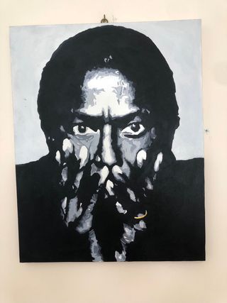 Quadro acrilico Miles Davies 40x50