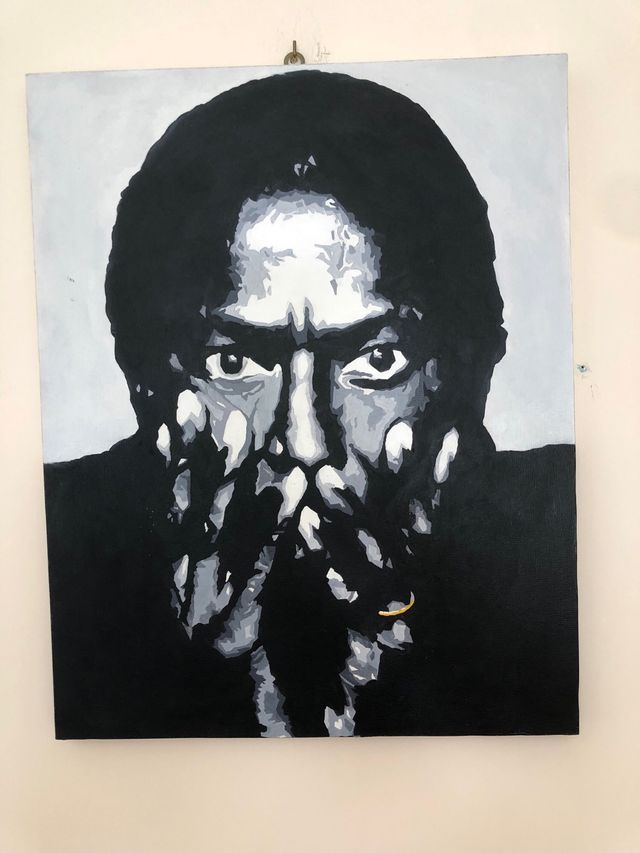 Quadro acrilico Miles Davies 40x50