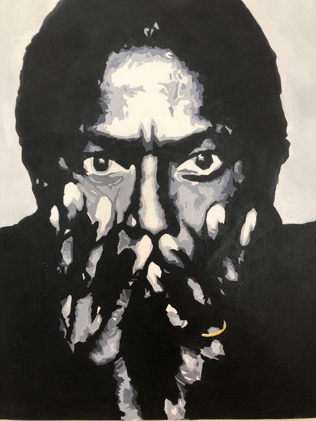 Quadro acrilico Miles Davies 40x50