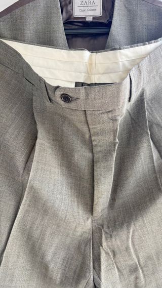 Traje Zara Gris Chaqueta y Chaleco 