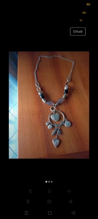 Collana donna bigiotteria con ciondoli