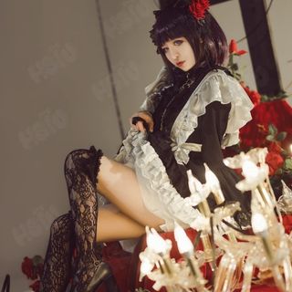 Disfraz Cosplay Japonés Negro y blanco 