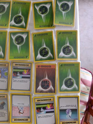 Cartas Pokémon Energía  y entrenadores 1999